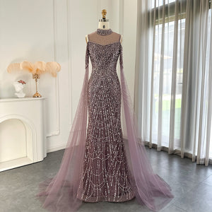 Vestido de Festa Longo com Manga em Renda Cristal - Modelo Especial