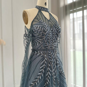 Vestido de Festa Longo Noite Estrelada em Cristais - Modelo Especial