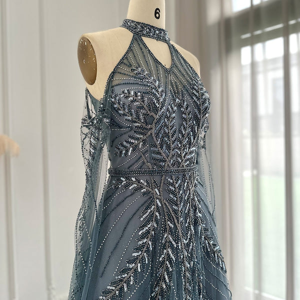Vestido de Festa Longo Noite Estrelada em Cristais - Modelo Especial