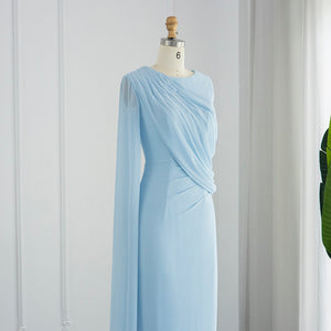 Vestido de Festa Longo Exuberância Azul Serenity - Modelo Especial