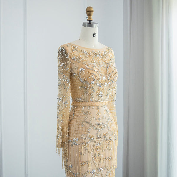 Vestido de Festa Longo Veneza Império Dourado - Modelo Especial