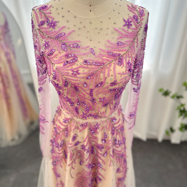 Vestido de Festa Longo Lavanda Sakura em Renda Luxo - Modelo Especial