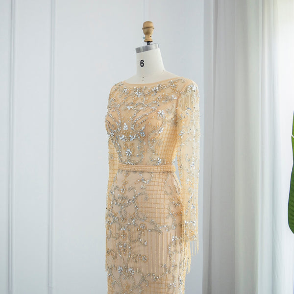 Vestido de Festa Longo Veneza Império Dourado - Modelo Especial