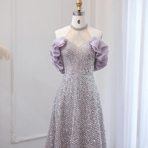 Vestido de Festa Longo Detalhado com Flores - Modelo Especial