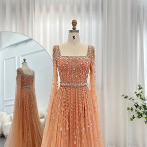 Vestido de Festa Maxi Luxo Decorado com Cascata de Cristais - Modelo Especial