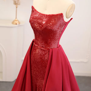 Vestido de Festa Longo Marsala Brilhante Moderno - Modelo Especial