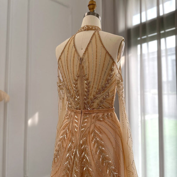 Vestido de Festa Longo Noite Estrelada em Cristais - Modelo Especial