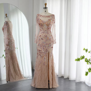 Vestido de Festa Longo Folhagens Império - Modelo Especial