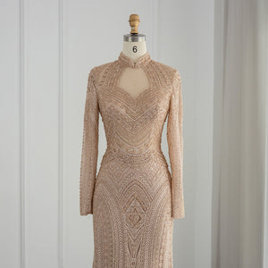 Vestido de Festa de Luxo Deslumbrante com Cristais e Pedrarias