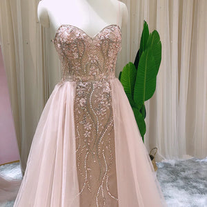 Vestido de Festa Rosa Empoeirado Luxo - Modelo Especial