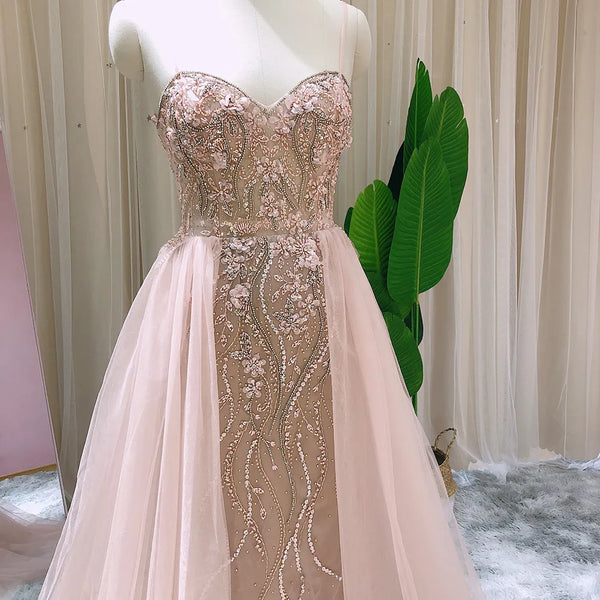 Vestido de Festa Rosa Empoeirado Luxo - Modelo Especial
