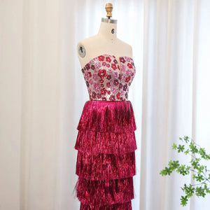 Vestido de Festa Longo Marsala em Camadas Luxo - Modelo Especial