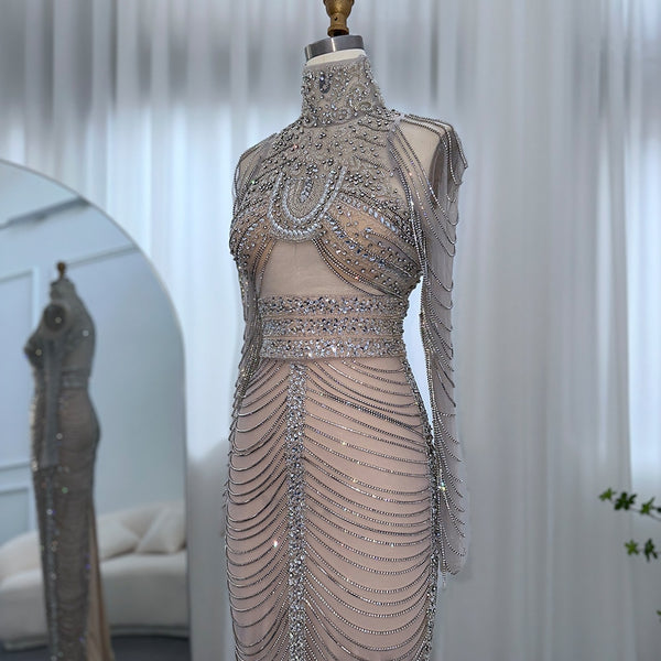 Vestido de Festa Longo Elegância Cristalina - Modelo Especial