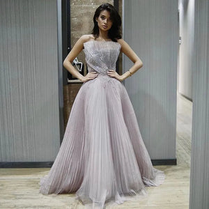 Vestido de Festa Pérola Flutuante Rosa - Modelo Especial