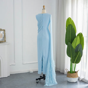 Vestido de Festa Longo Exuberância Azul Serenity - Modelo Especial