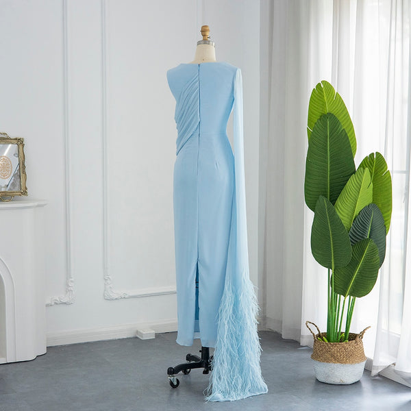 Vestido de Festa Longo Exuberância Azul Serenity - Modelo Especial