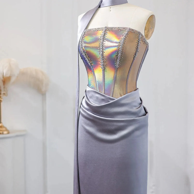 Vestido de Festa Longo Moderno com Efeito Luz - Modelo Especial