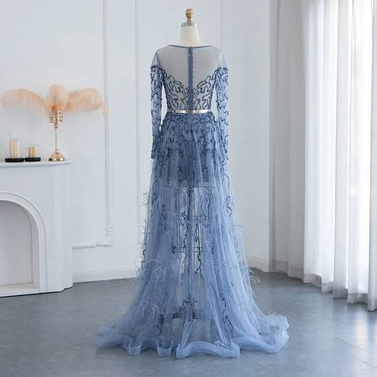 Vestido de Festa Longo com Saia em Renda - Modelo Especial