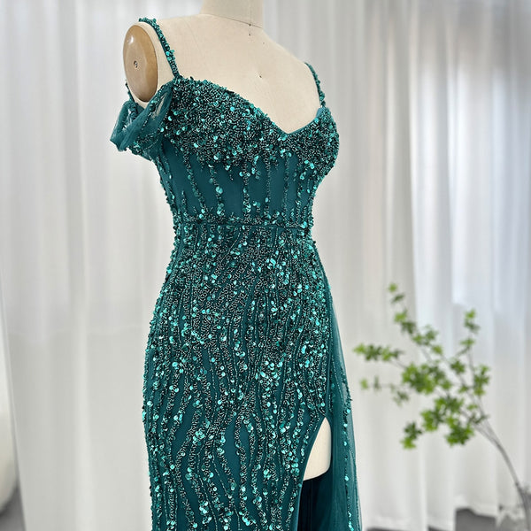 Vestido de Festa com Abertura Lateral Brilho - Modelo Especial