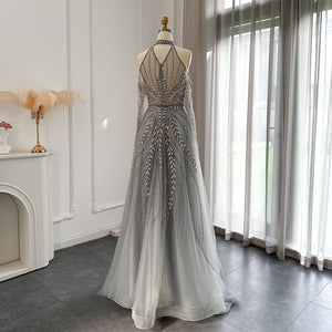 Vestido de Festa Longo Noite Estrelada em Cristais - Modelo Especial