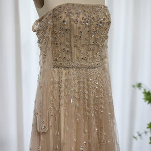 Vestido de Festa Longo Luxo Decorado com Pedraria Floral