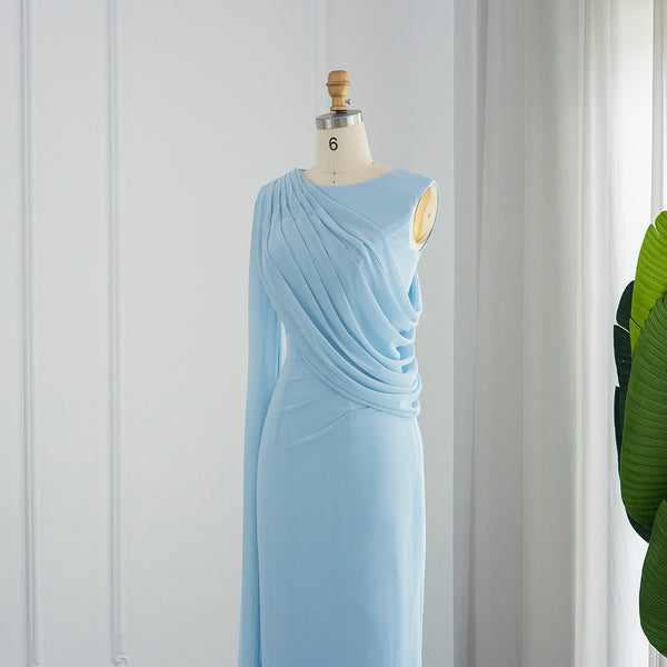 Vestido de Festa Longo Exuberância Azul Serenity - Modelo Especial