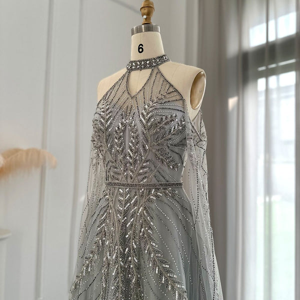 Vestido de Festa Longo Noite Estrelada em Cristais - Modelo Especial