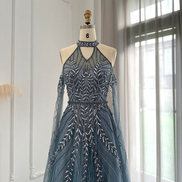 Vestido de Festa Longo Noite Estrelada em Cristais - Modelo Especial