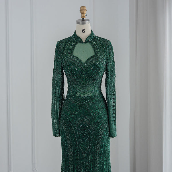Vestido de Festa de Luxo Deslumbrante com Cristais e Pedrarias