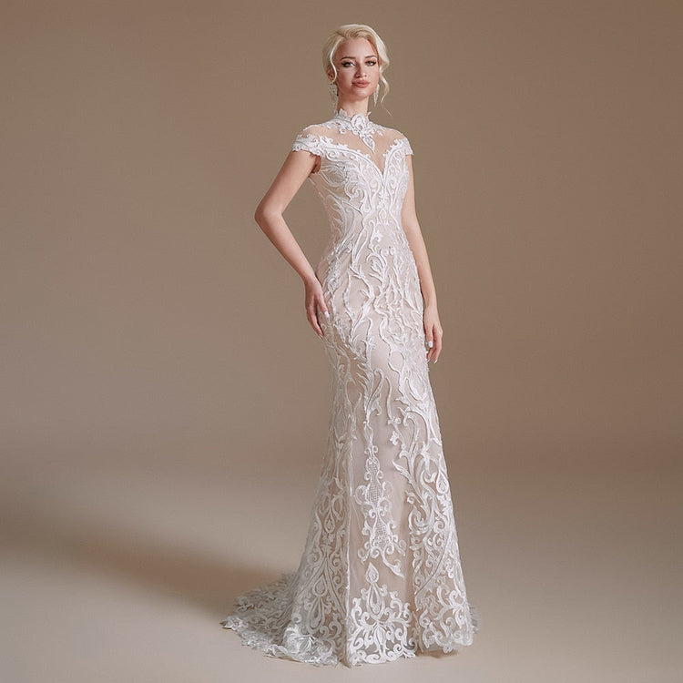 Vestido de Noiva Sereia Luxo com Design Europeu (Pronta Entrega)