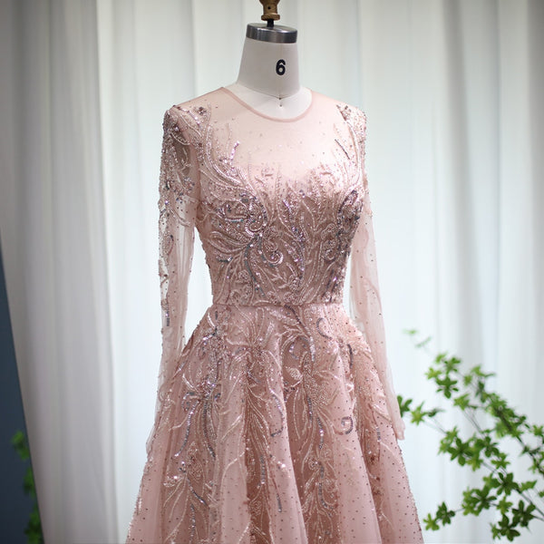 Vestido de Festa Luxo Deserto em Renda - Modelo Especial