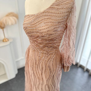 Vestido de Festa Elegante Um Ombro com Saia Volume - Modelo Especial