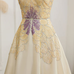 Vestido de Festa Longo Champanhe Buttlerfly - Modelo Especial