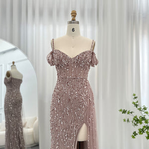 Vestido de Festa com Abertura Lateral Brilho - Modelo Especial