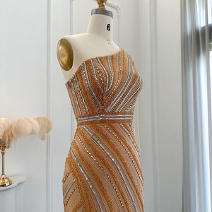 Vestido de Festa Longo Dourado Luxuoso - Modelo Especial