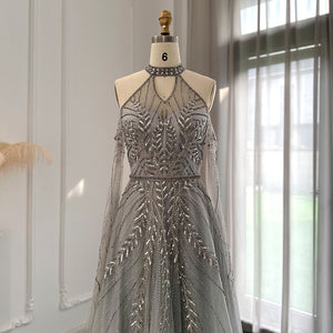 Vestido de Festa Longo Noite Estrelada em Cristais - Modelo Especial
