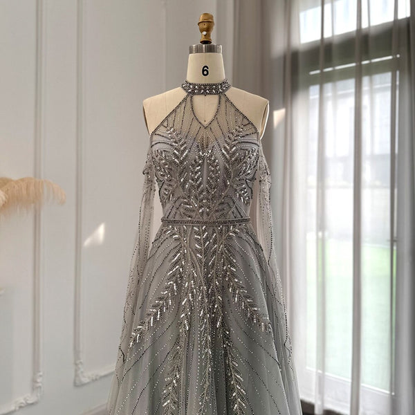Vestido de Festa Longo Noite Estrelada em Cristais - Modelo Especial