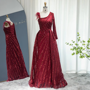 Vestido de Festa com Pluma Adornado com Brilho - Modelo Especial