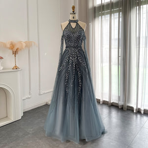 Vestido de Festa Longo Noite Estrelada em Cristais - Modelo Especial