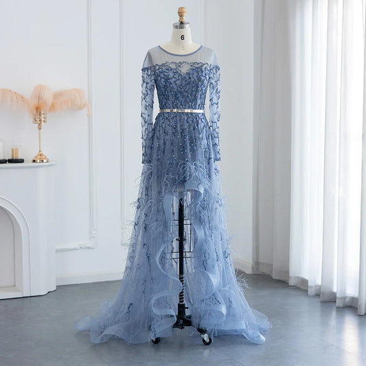 Vestido de Festa Longo com Saia em Renda - Modelo Especial