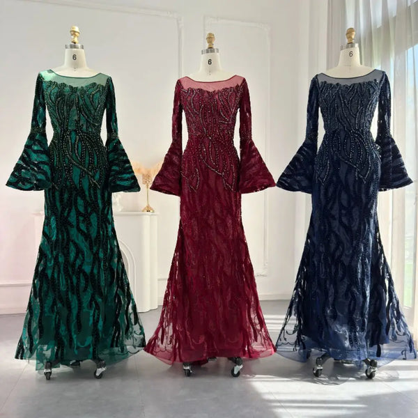 Vestido de Festa Longo Adornado Brilho e Renda - Modelo Especial