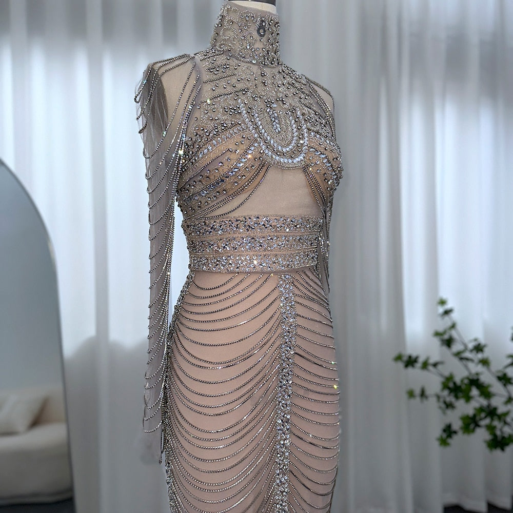 Vestido de Festa Longo Elegância Cristalina - Modelo Especial