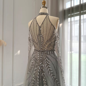 Vestido de Festa Longo Noite Estrelada em Cristais - Modelo Especial