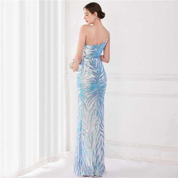 Vestido de Festa Longo Versalhes Azul Serenity (Pronta Entrega)