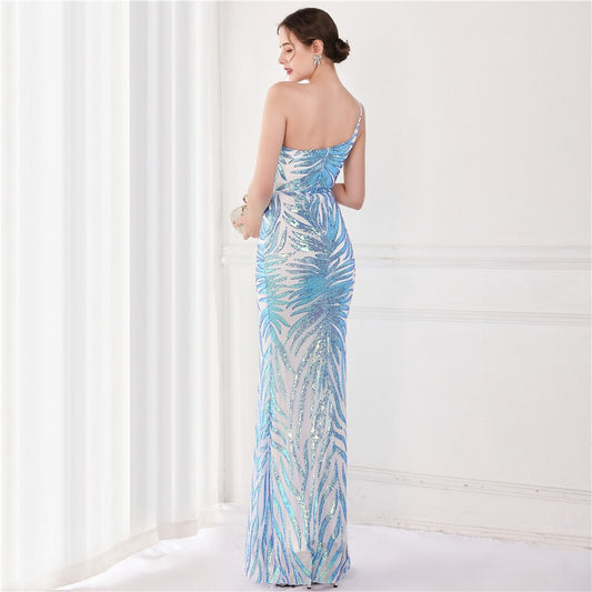 Vestido de Festa Longo Versalhes Azul Serenity (Pronta Entrega)