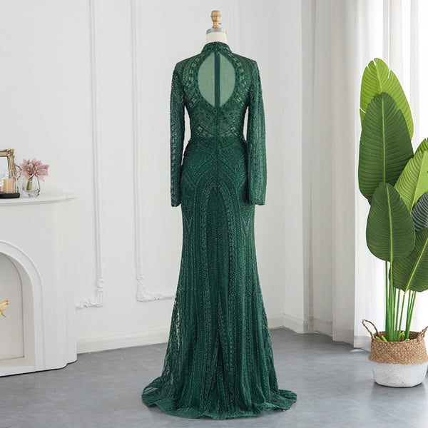 Vestido de Festa de Luxo Deslumbrante com Cristais e Pedrarias