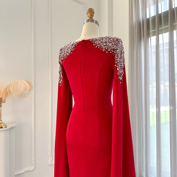 Vestido de Festa Deslumbrante Decorado em Cristais - Modelo Especial