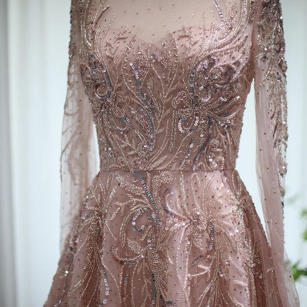 Vestido de Festa Luxo Deserto em Renda - Modelo Especial