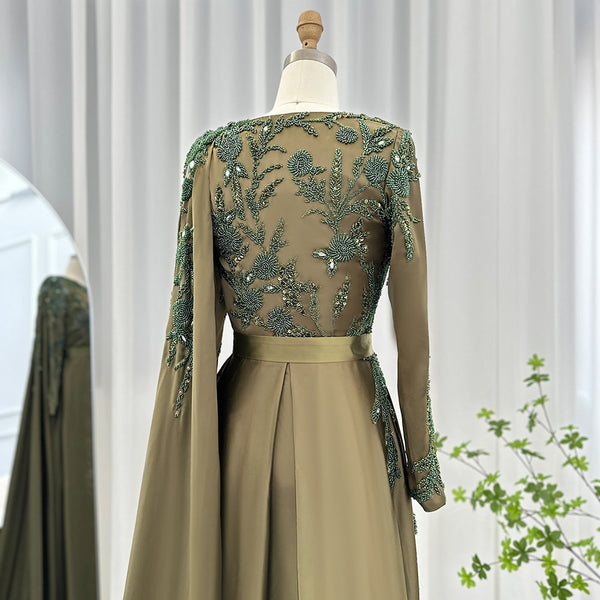 Vestido de Festa Luxuoso com Cristais em Padrão Floral - Modelo Especial