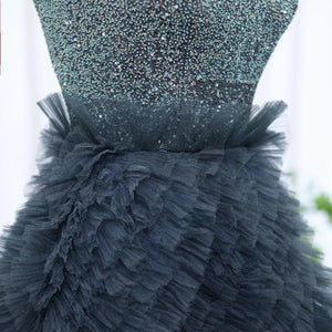 Vestido de Festa Longo com Saia Luxo Azul Marinho - Modelo Especial